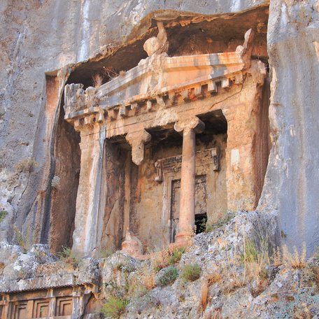 Overview of Amyntas Rock Tombs