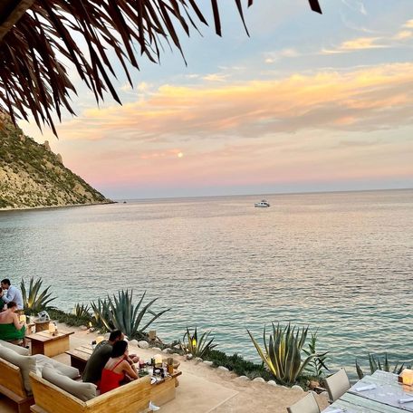 View from Amante Beach Club of the Balearic sea