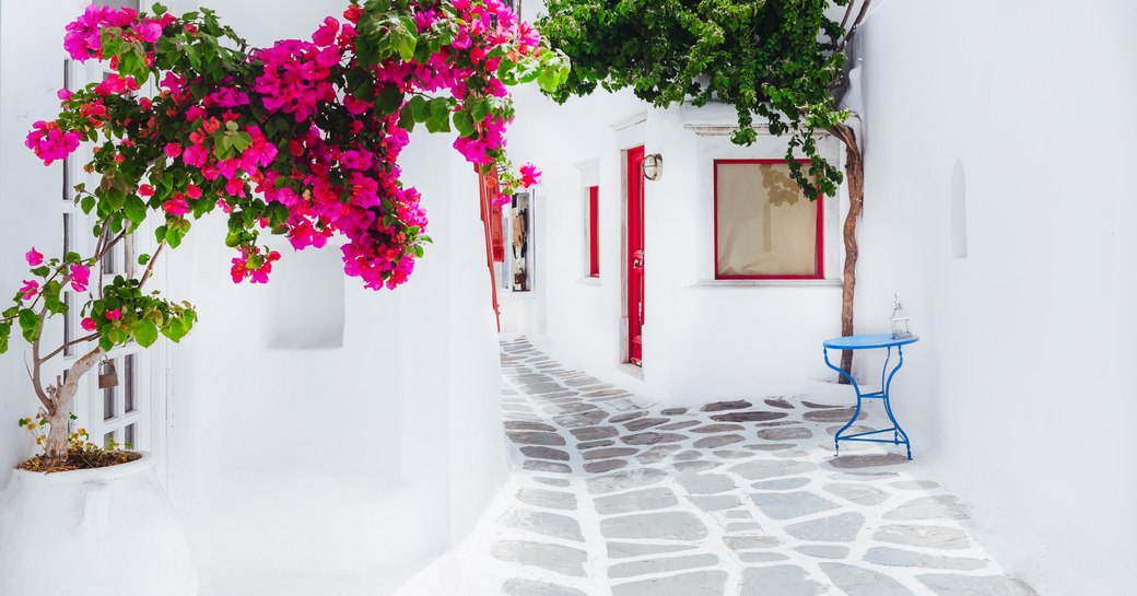 Beautiful old town of Mykonos in Greece