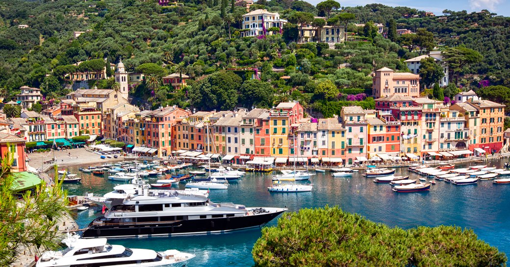 Portofino harbour with yachts, Italy