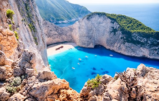 Shipwreck beach in Zakynthos, Greece